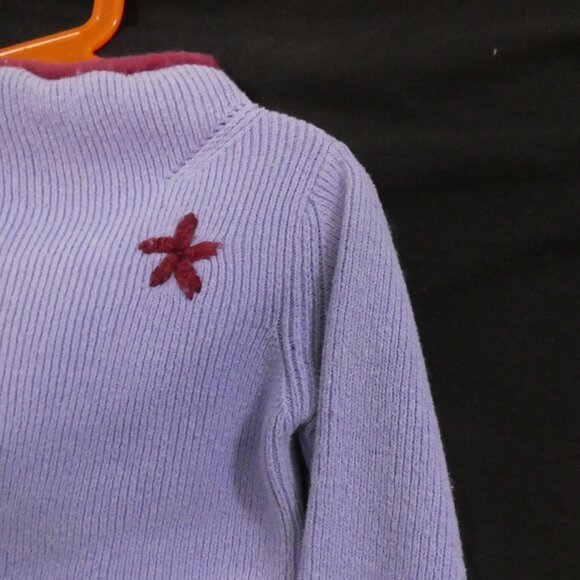 BABY GAP | 3XL - 3 years | Lilac Star Motif Sweater with Burgundy Accents - Picture 5 of 14